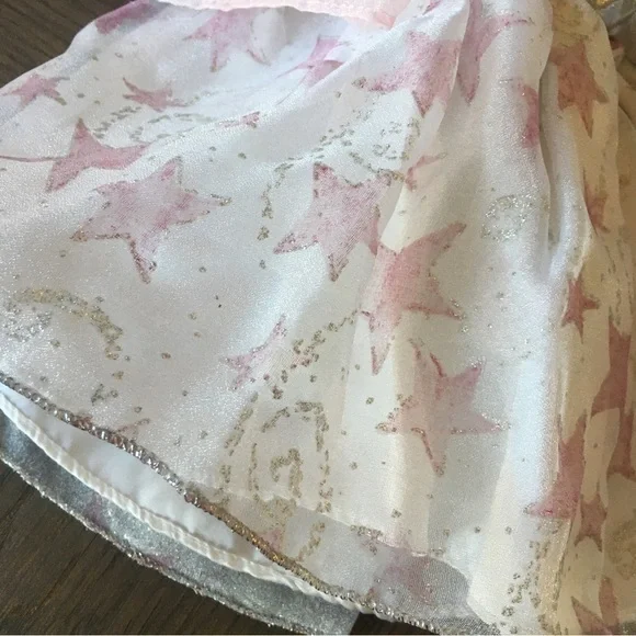 Build-a-Bear Workshop star print pink and white princess dress and scarf set - Picture 4 of 4